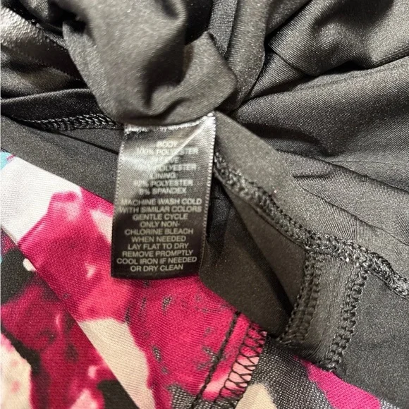 White House Black Market Black and Pink Sheath Dress with Bishop Sleeves - Picture 5 of 5